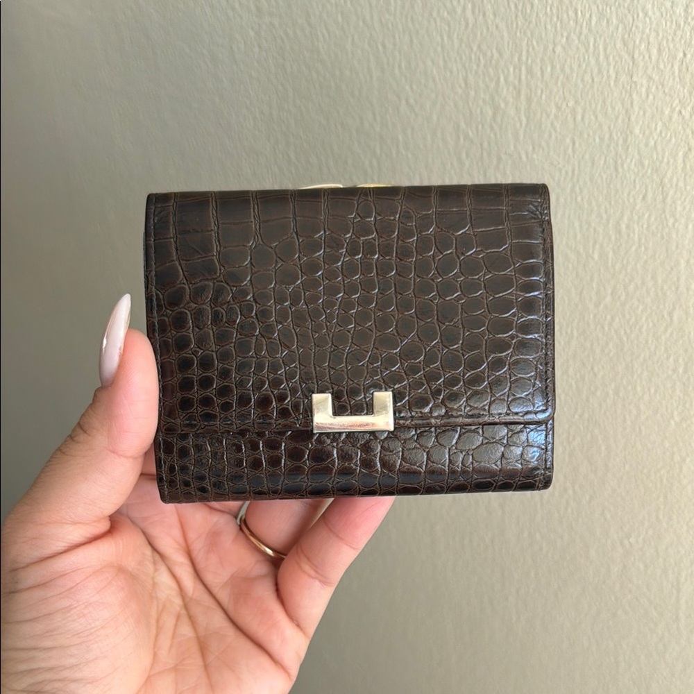 Brighton vintage Brown Crocodile Embossed Wallet